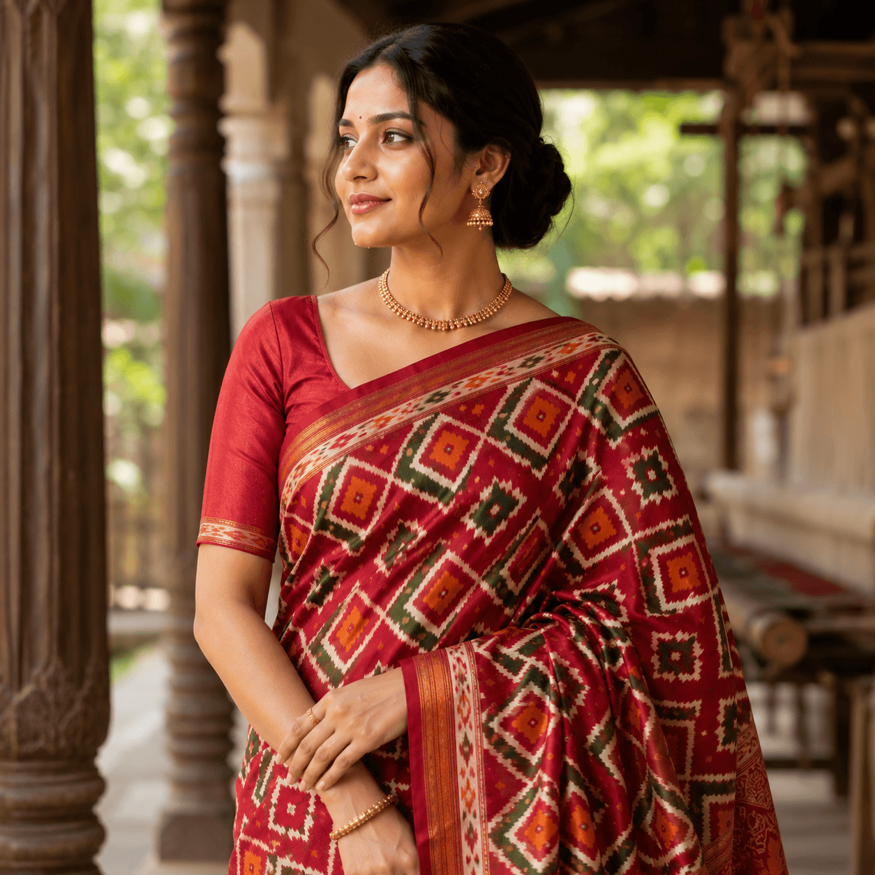Emerald Green Soft Silk Saree